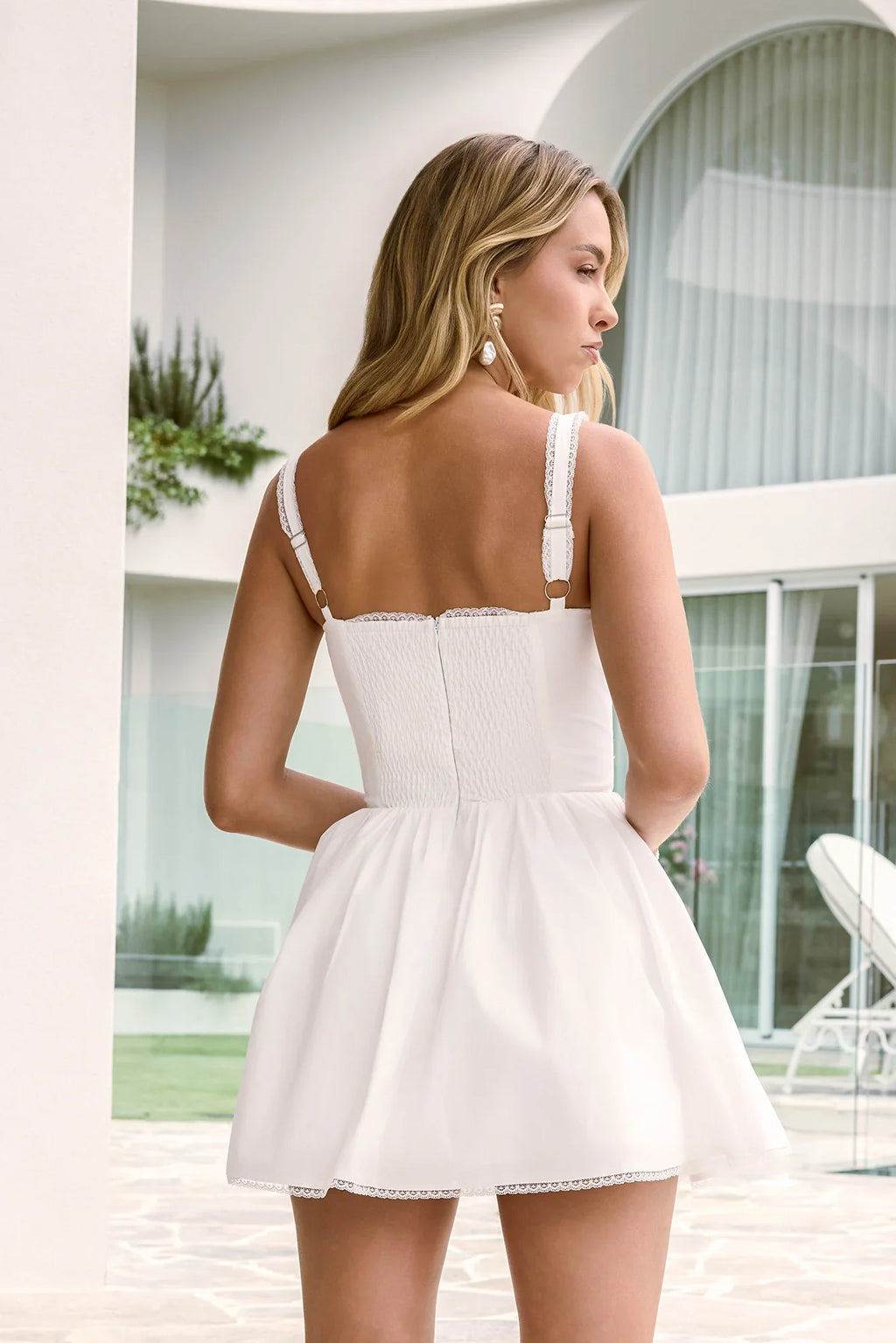 Morning Whispers Mini Dress White