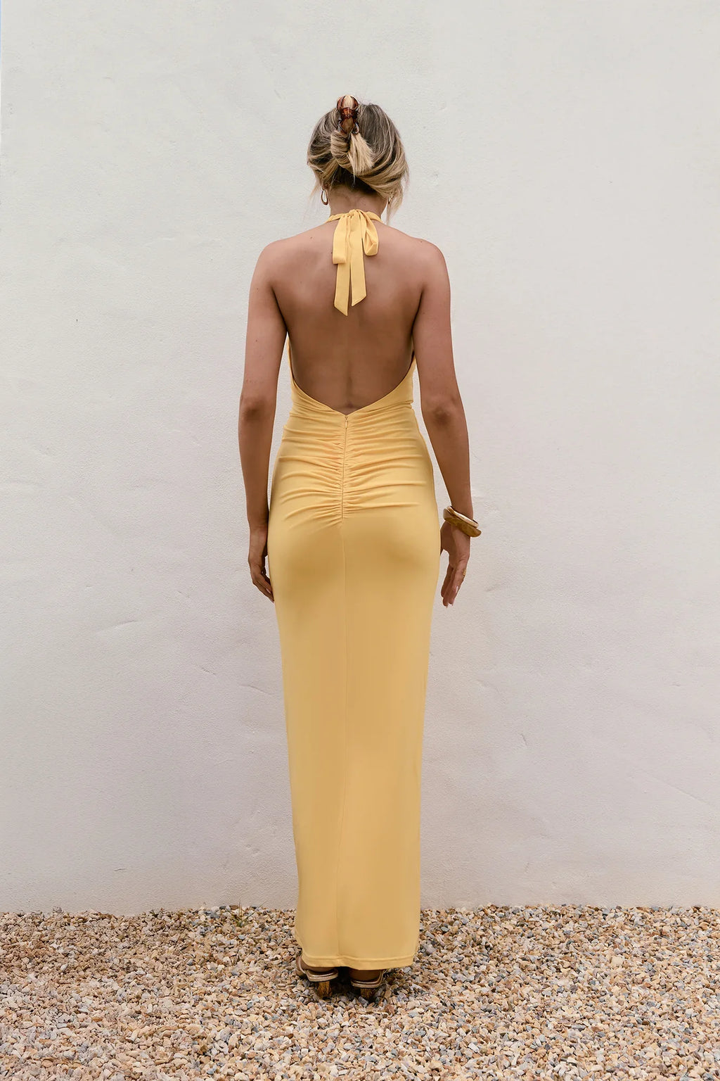 Meadow Daze Halter Maxi Dress Peach