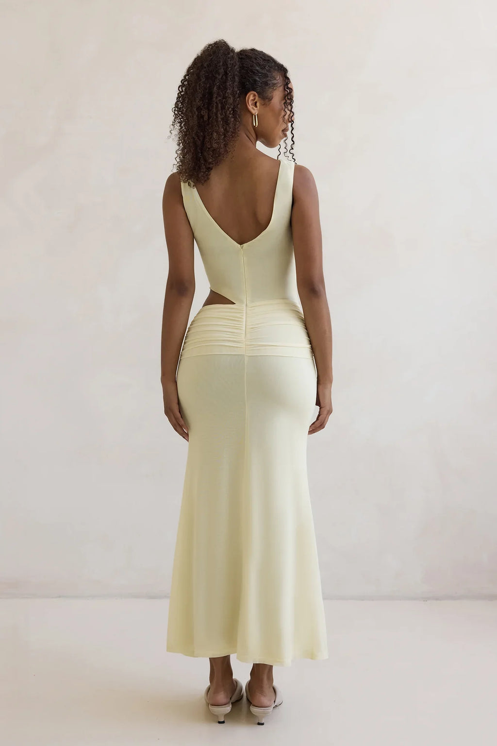 Over And Over Mesh Maxi Dress Yellow