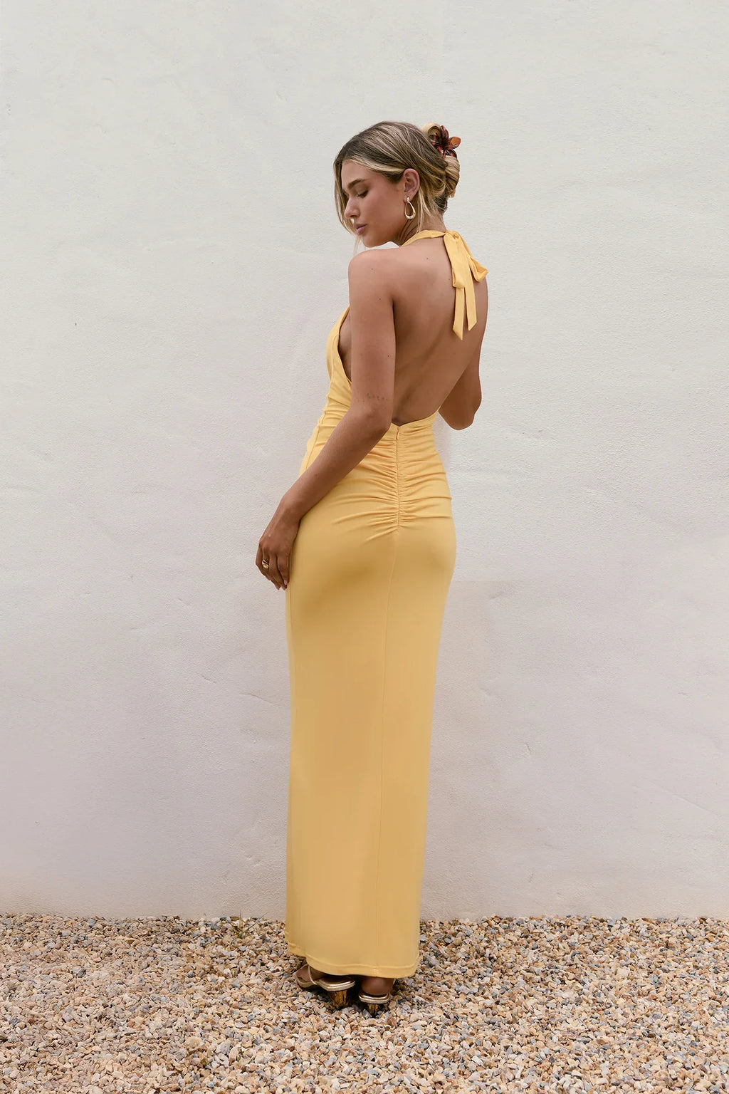 Meadow Daze Halter Maxi Dress Peach