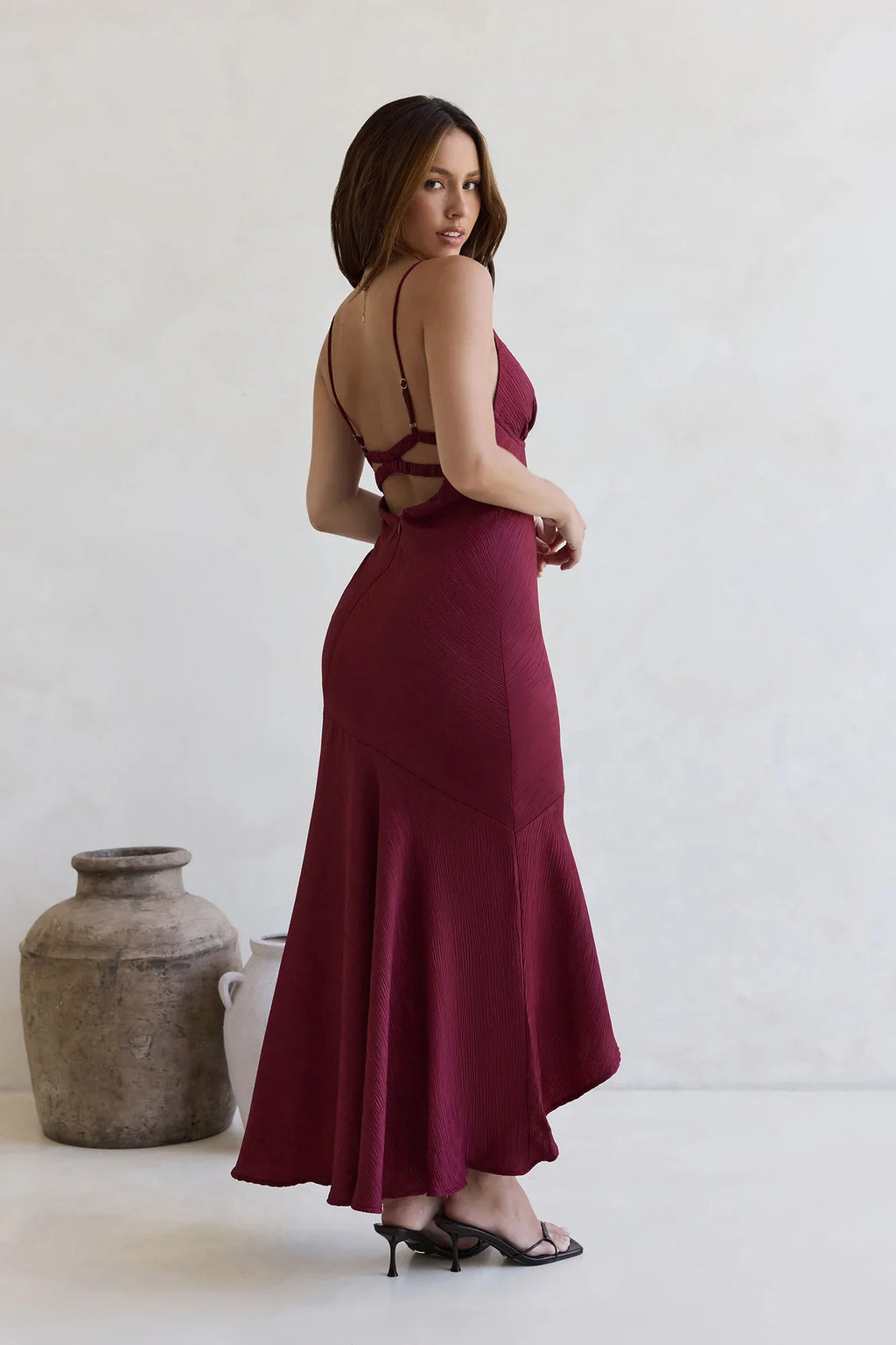 Moving Moments Maxi Dress Burgundy