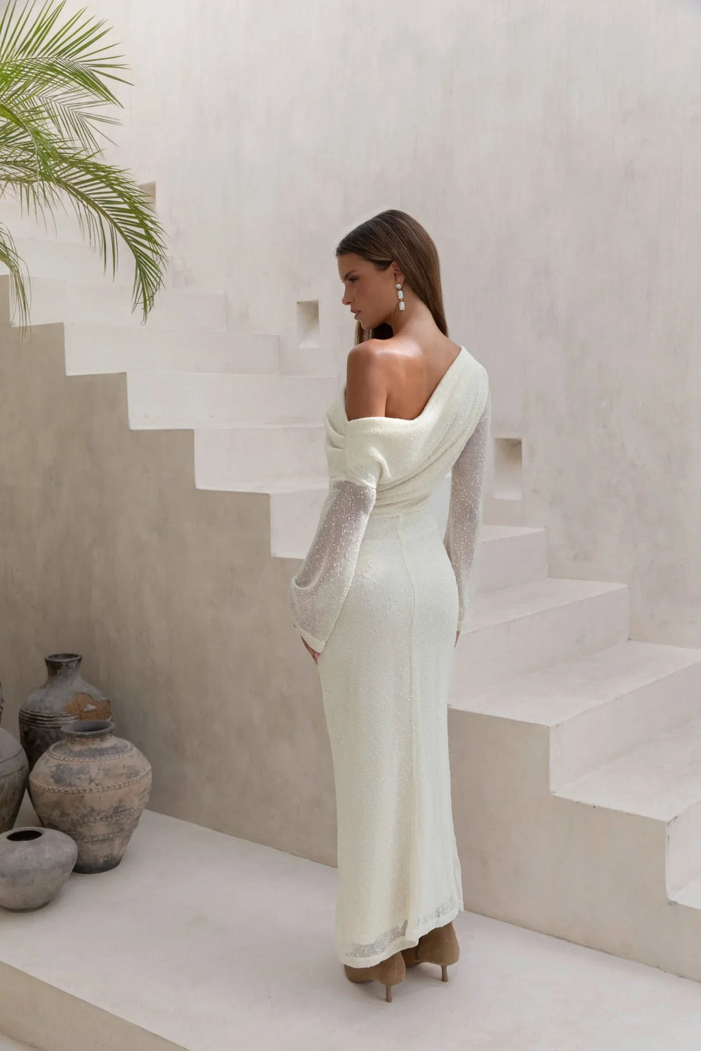 Cool Daze Long Sleeve Knit Maxi Dress Butter
