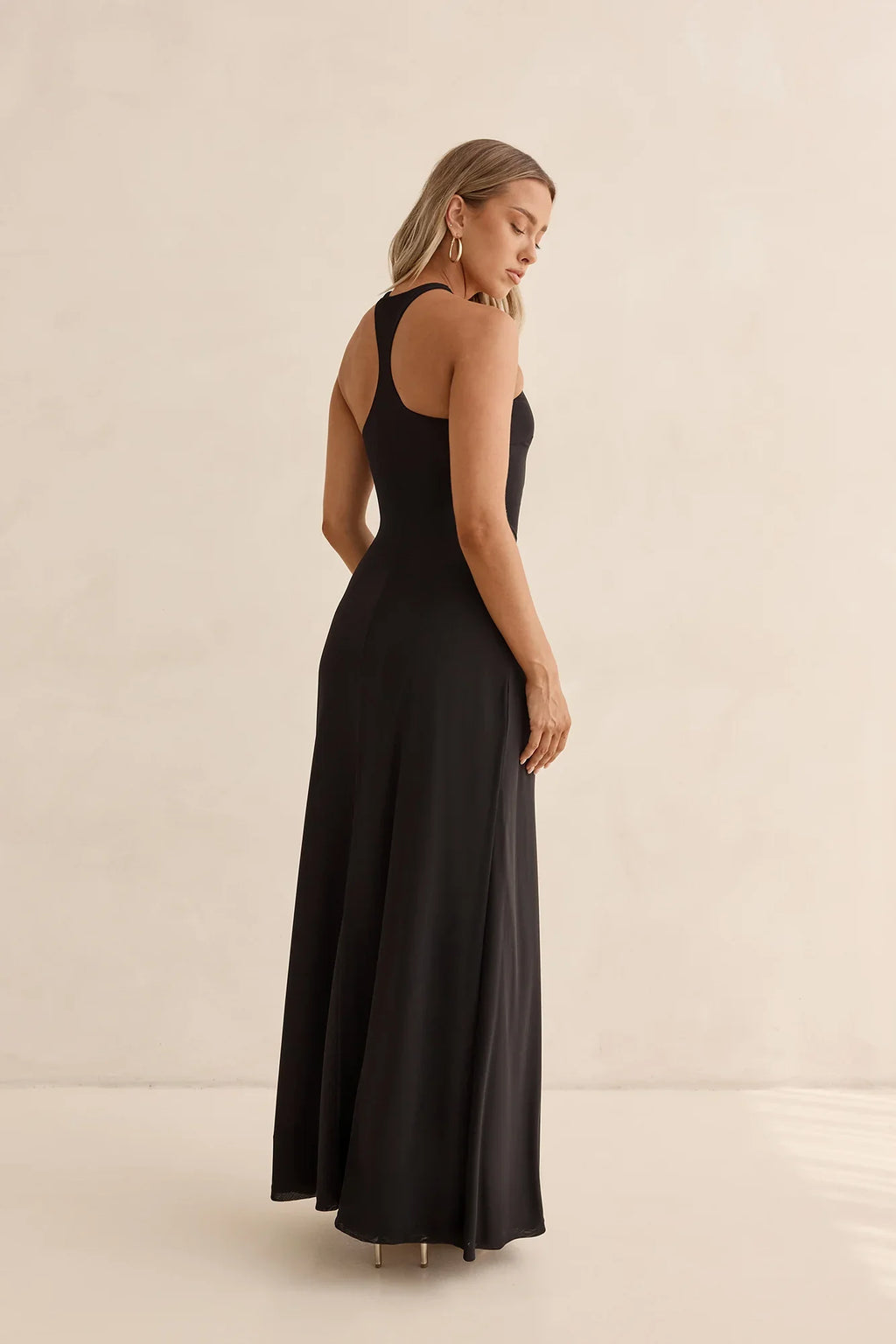 Lost In Dreams Mesh Maxi Dress Black