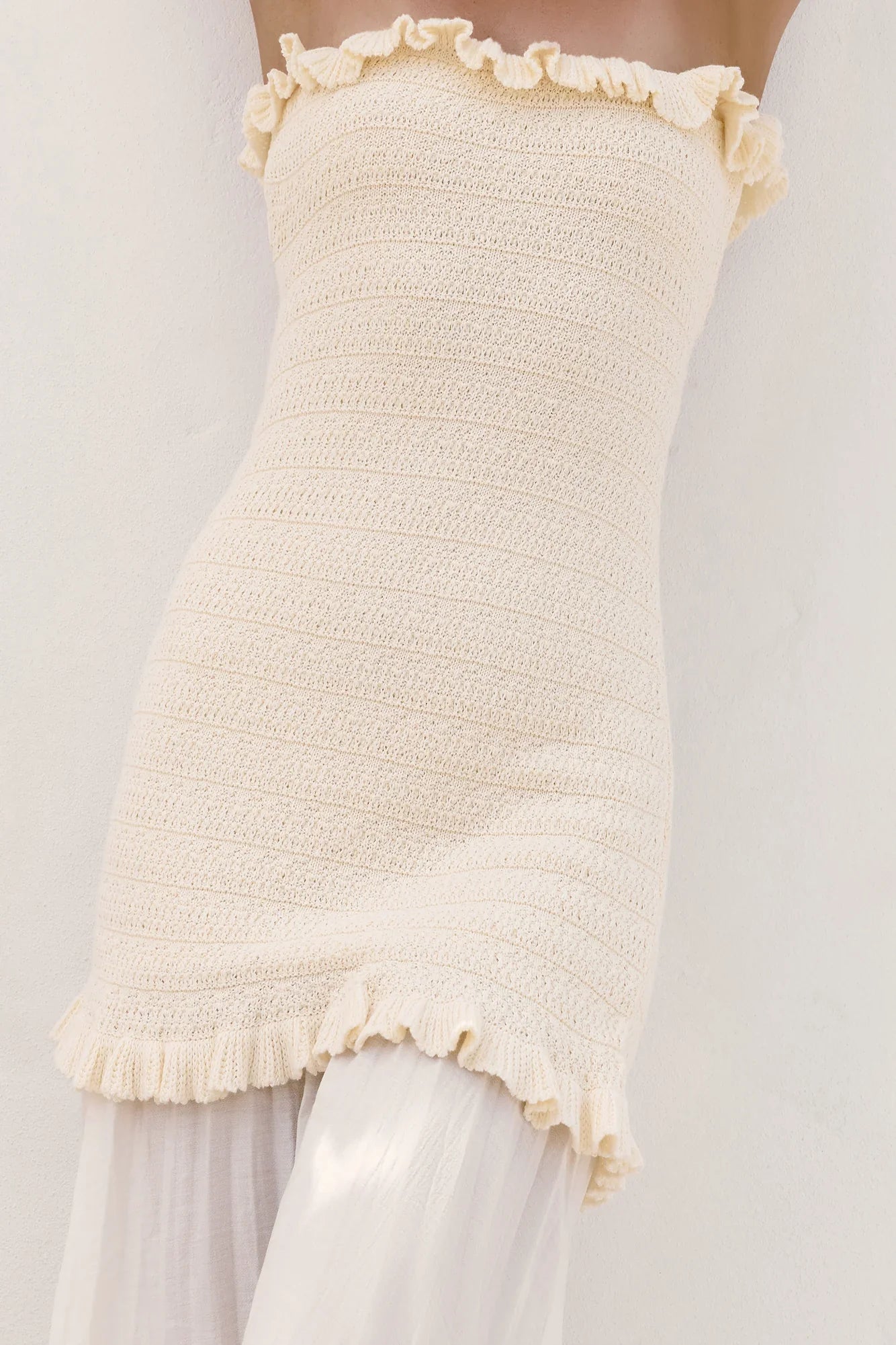 Dear Valentine Strapless Maxi Dress Cream