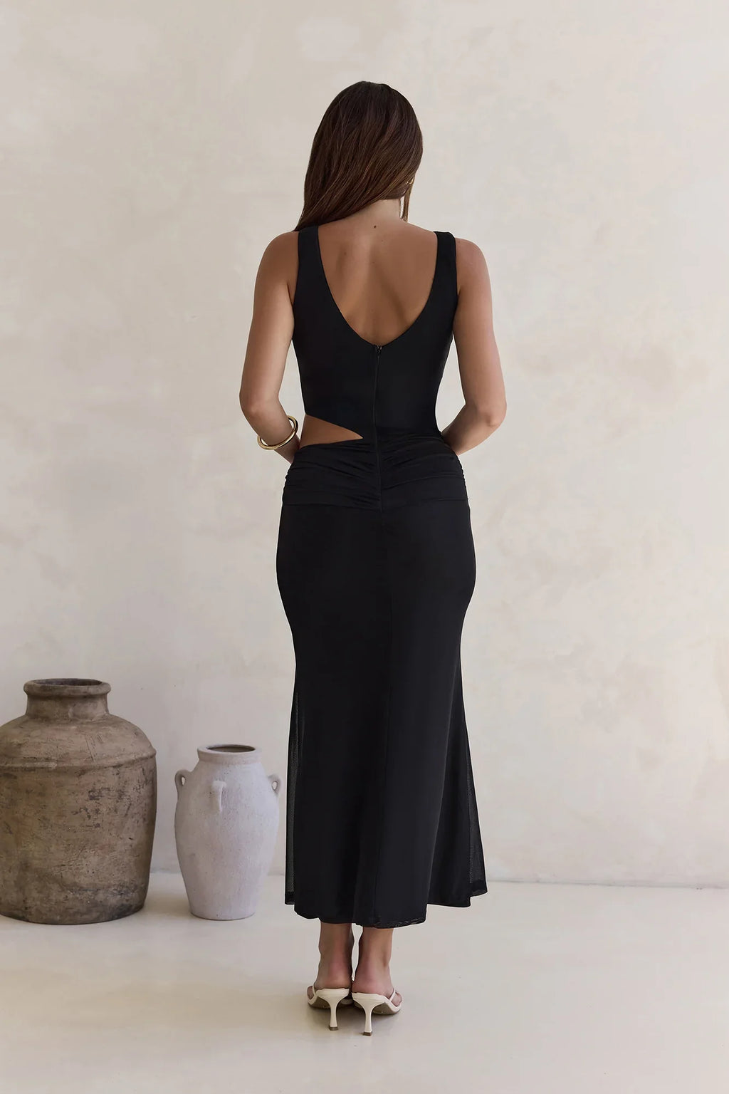 Over And Over Mesh Maxi Dress Black