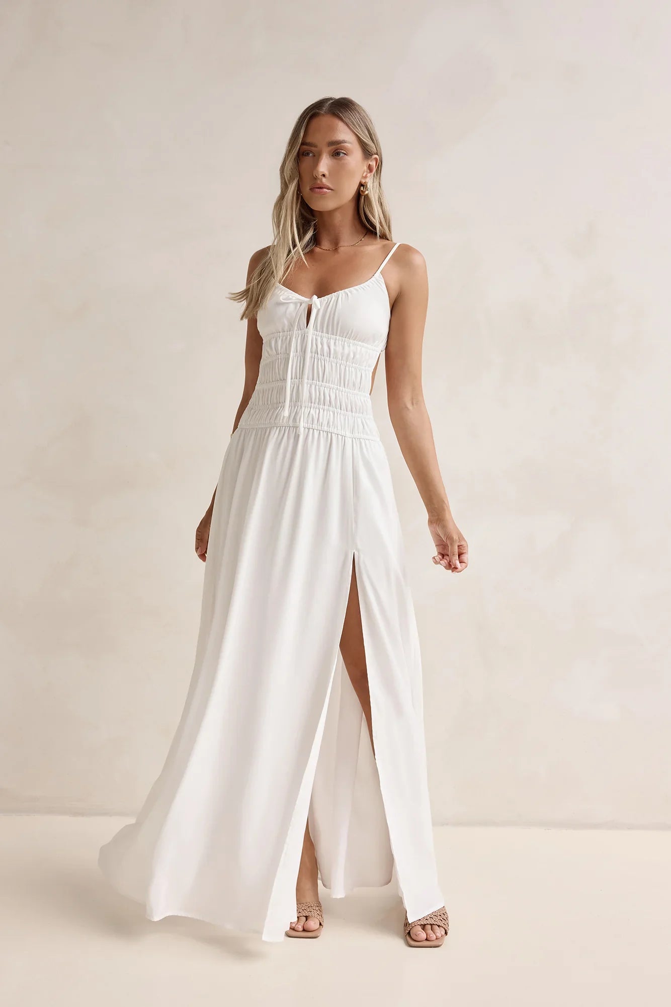 Sunbeam Days Maxi Dress White