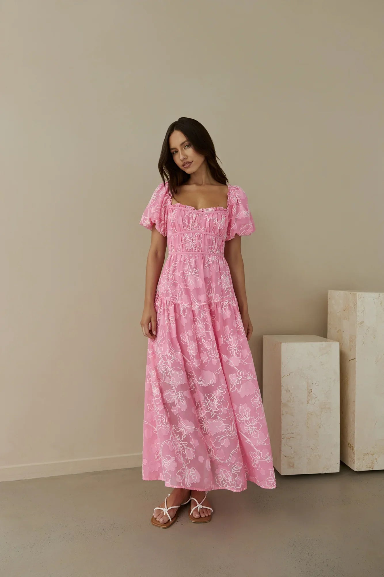 Step By Step Maxi Dress Pink