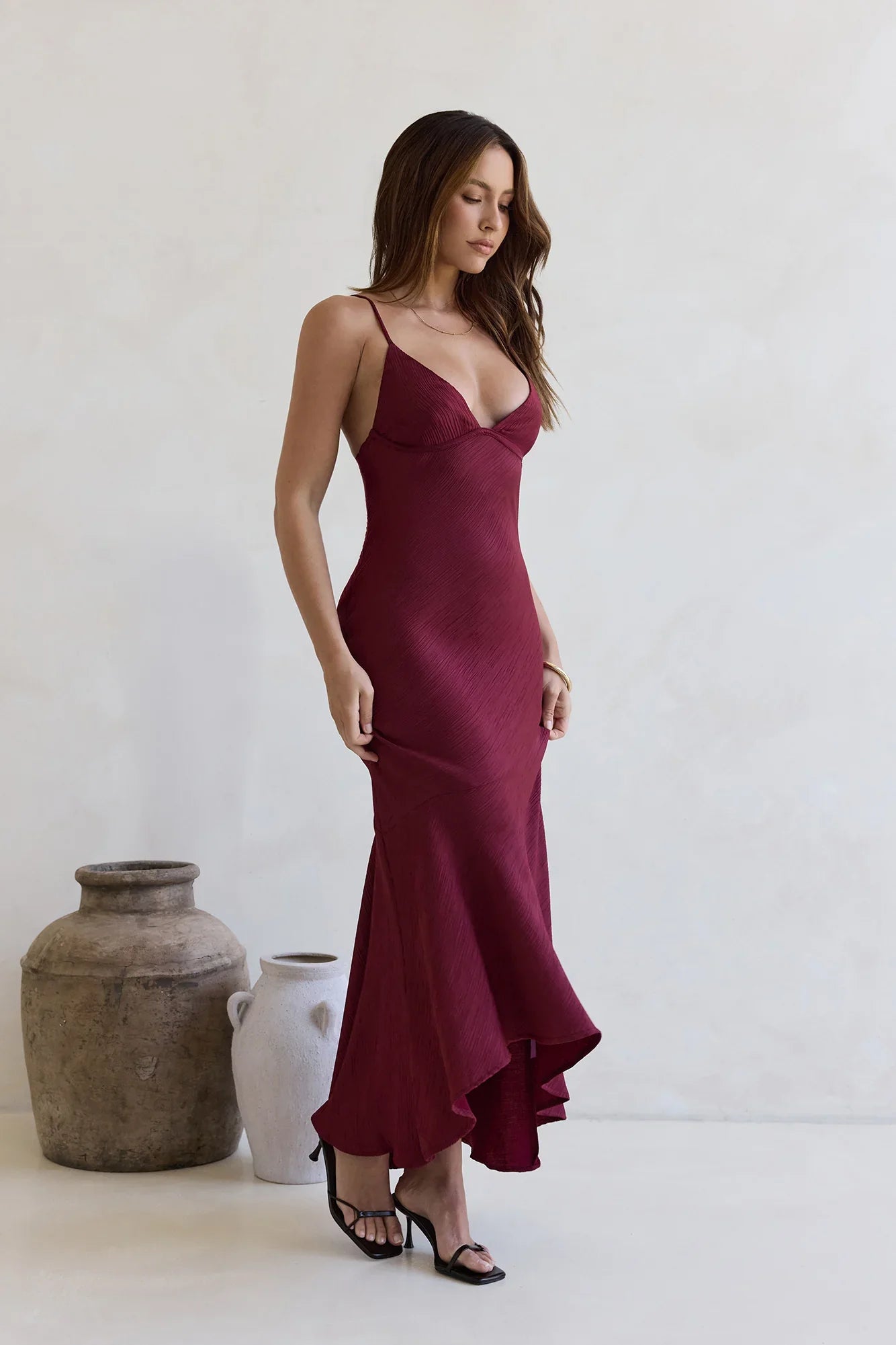 Moving Moments Maxi Dress Burgundy