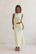 Over And Over Mesh Maxi Dress Yellow