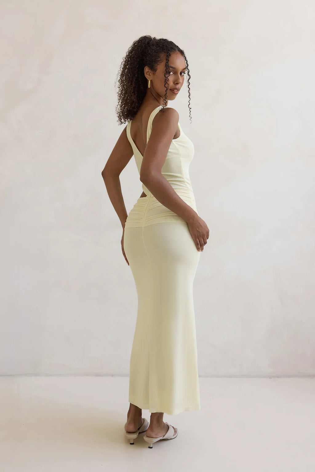 Over And Over Mesh Maxi Dress Yellow