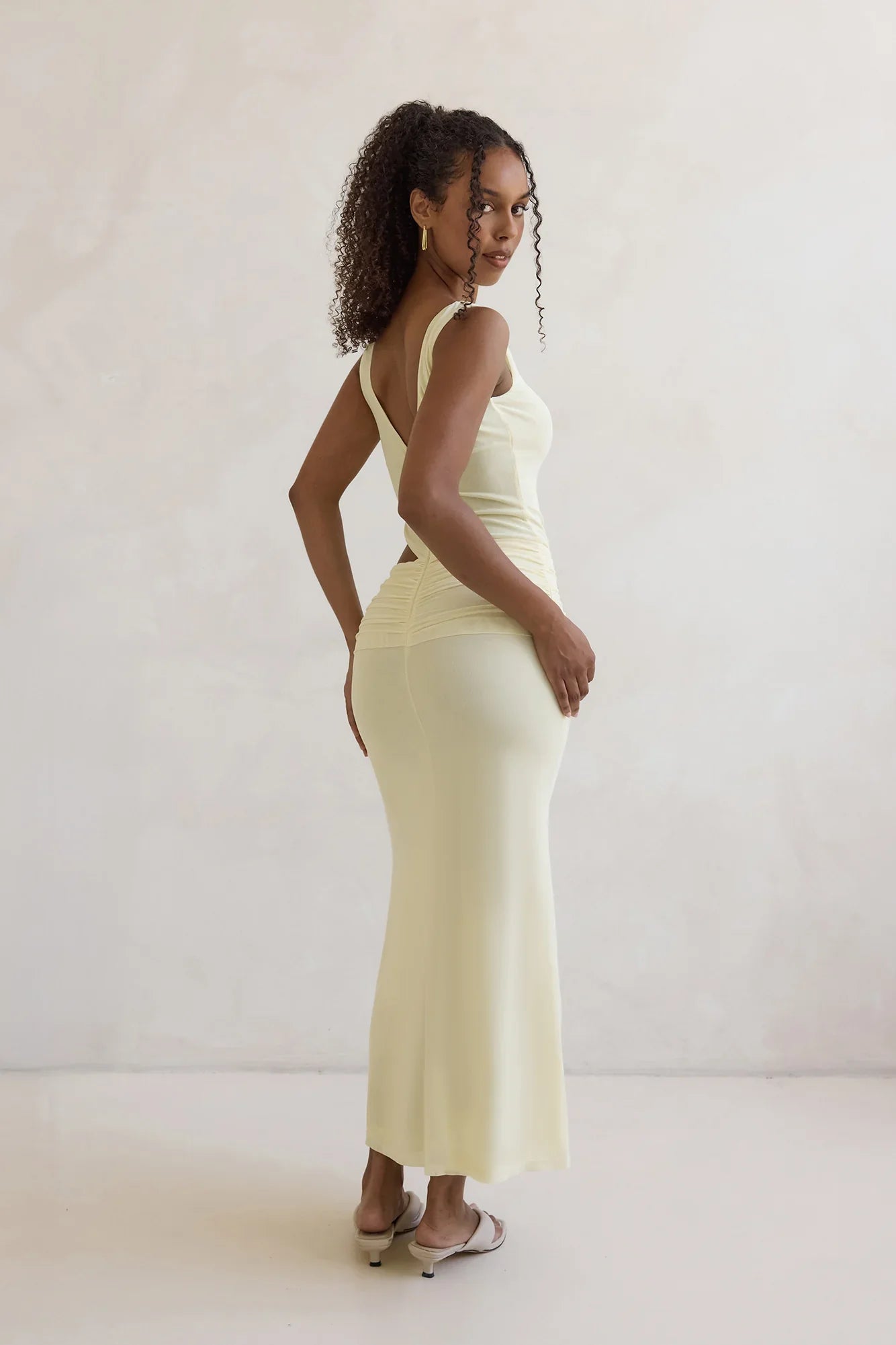 Over And Over Mesh Maxi Dress Yellow