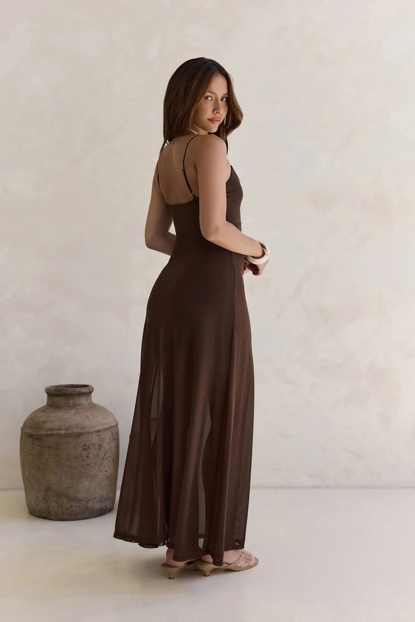 Alessandra Maxi Dress Chocolate