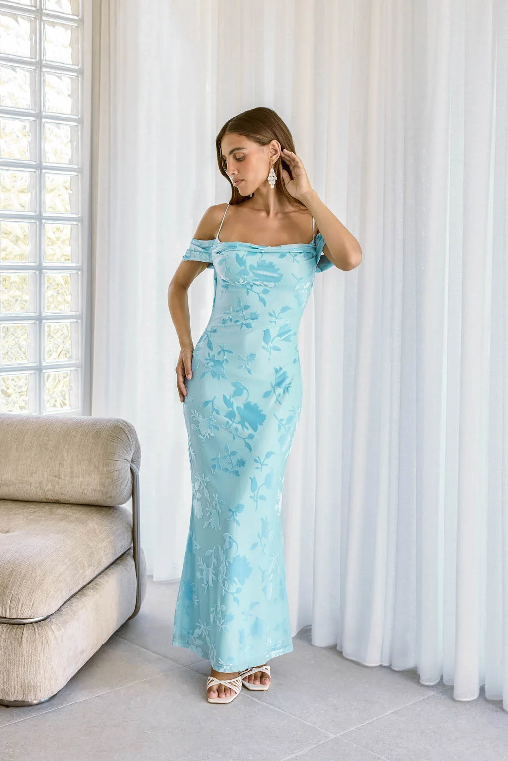 In The Front Maxi Dress Blue
