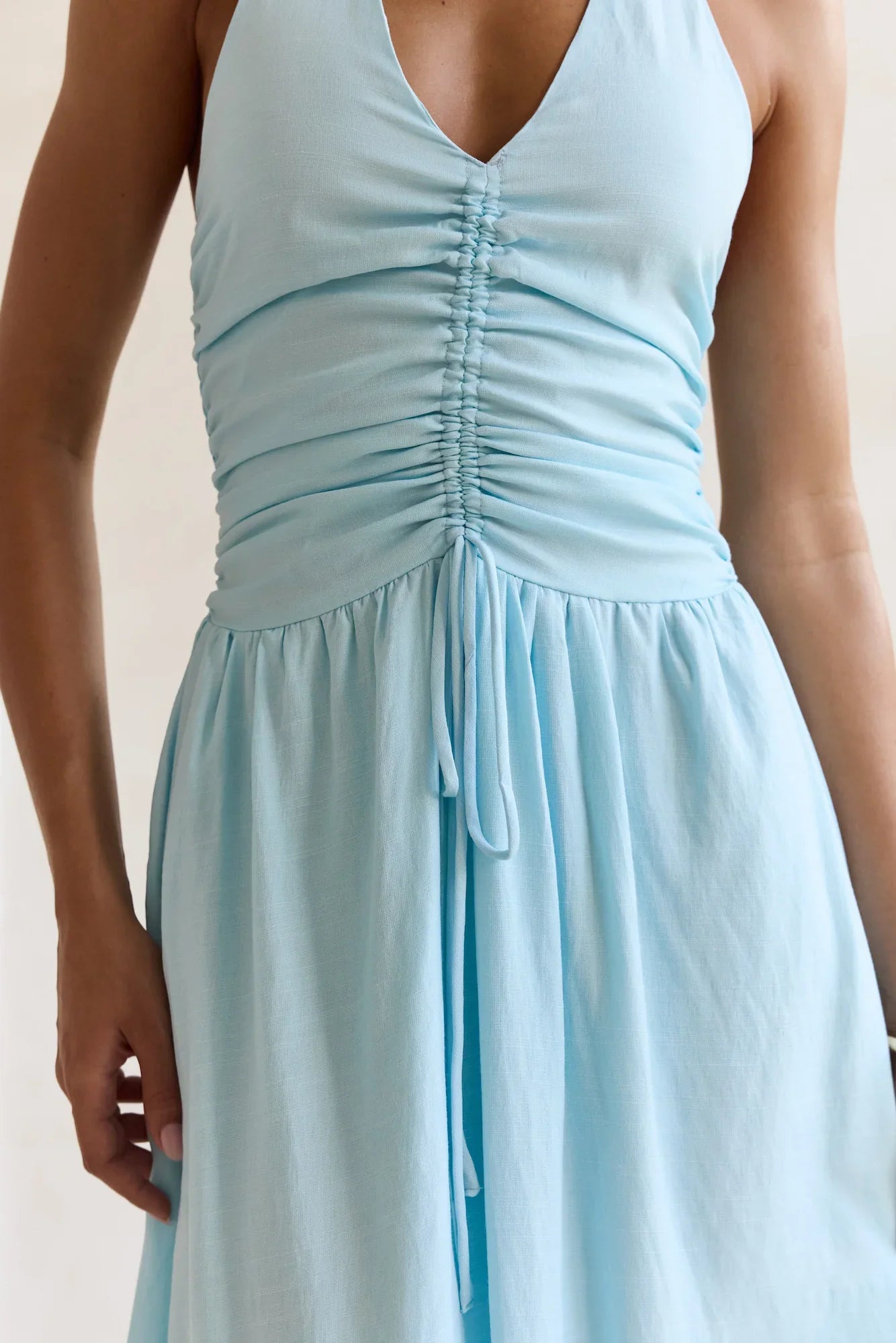 Heart Of Ours Halter Maxi Dress Blue