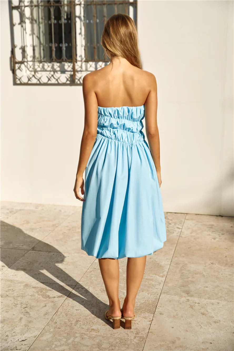 Princess Treatment Bubble Hem Midi Dress