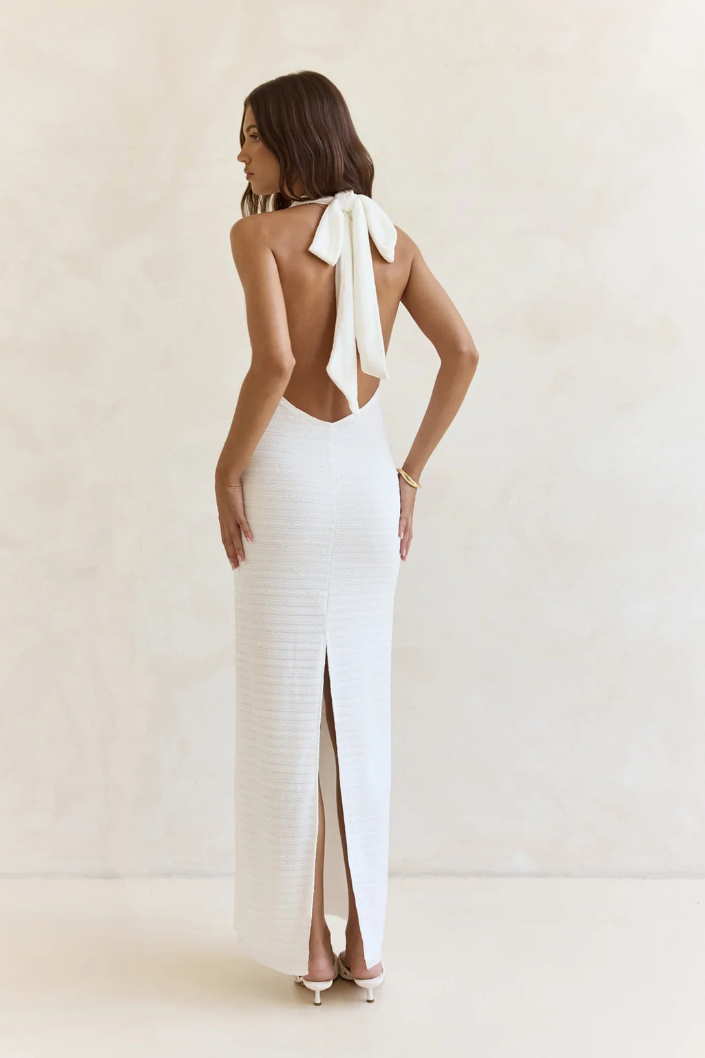 Chic By Day Halter Maxi Dress White