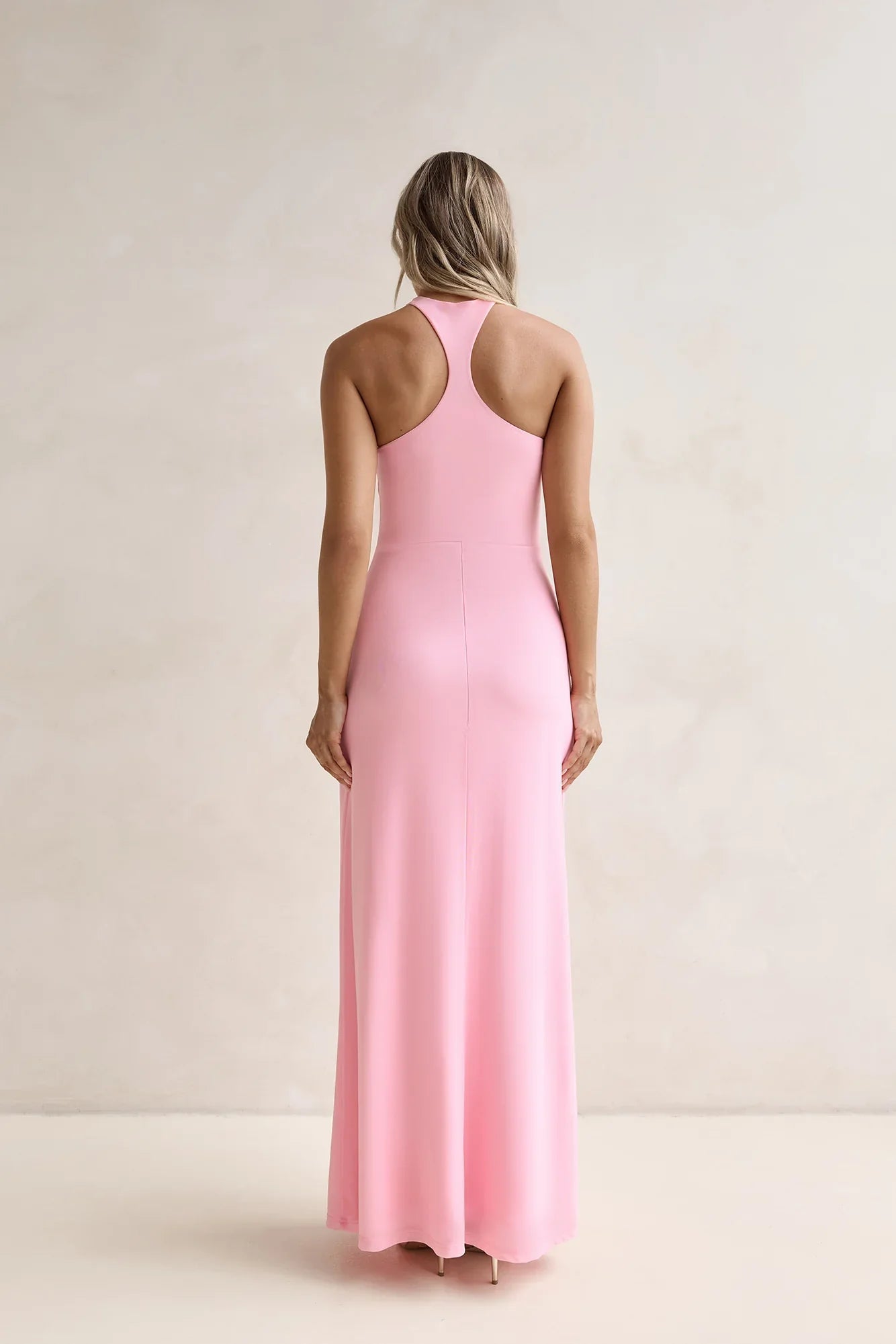 Lost In Dreams Mesh Maxi Dress Pink