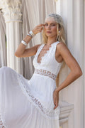 Playing Games Maxi Dress White