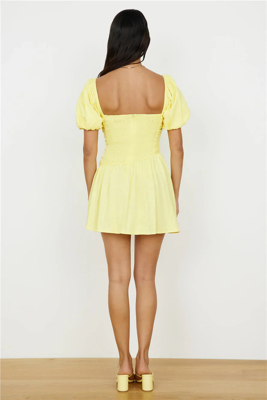 Time Again Dress Yellow