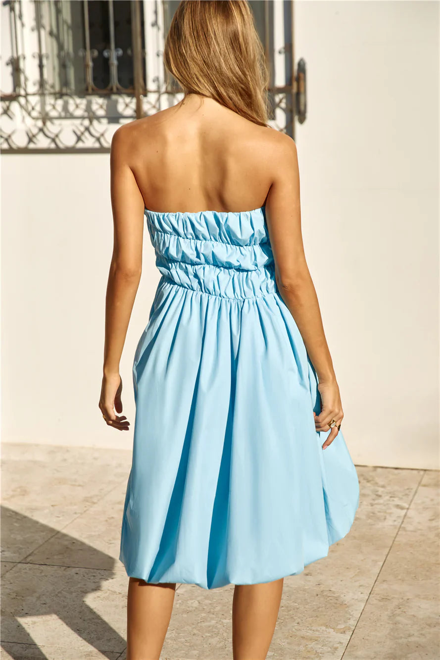 Princess Treatment Bubble Hem Midi Dress