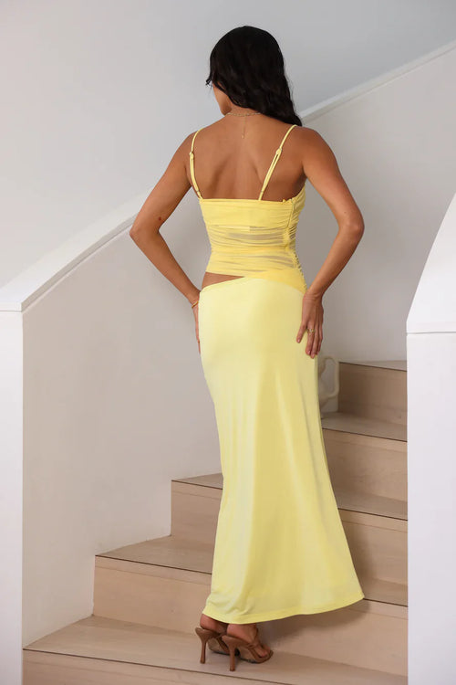 Belle Of The Ball Maxi Dress Yellow