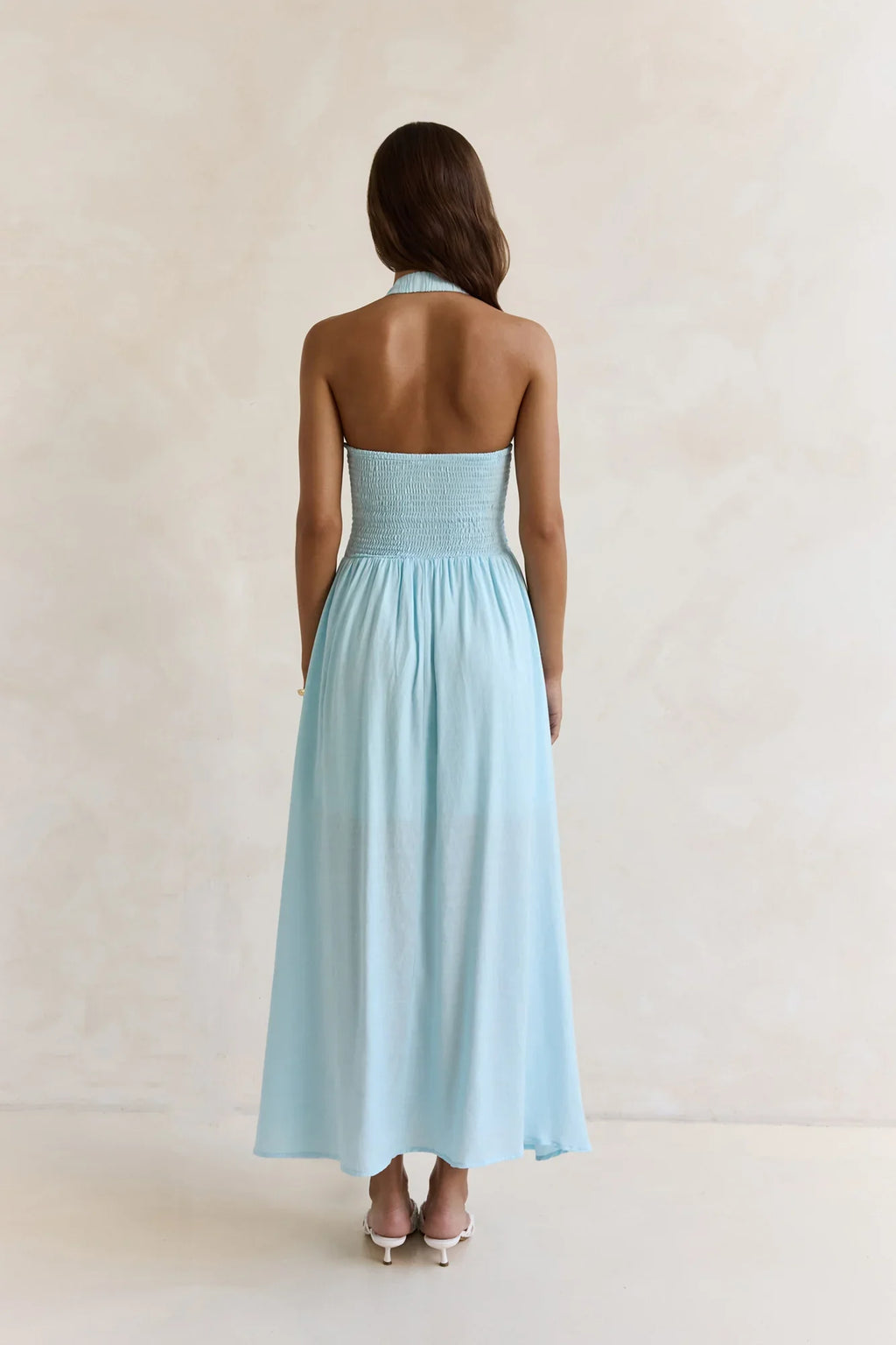 Heart Of Ours Halter Maxi Dress Blue