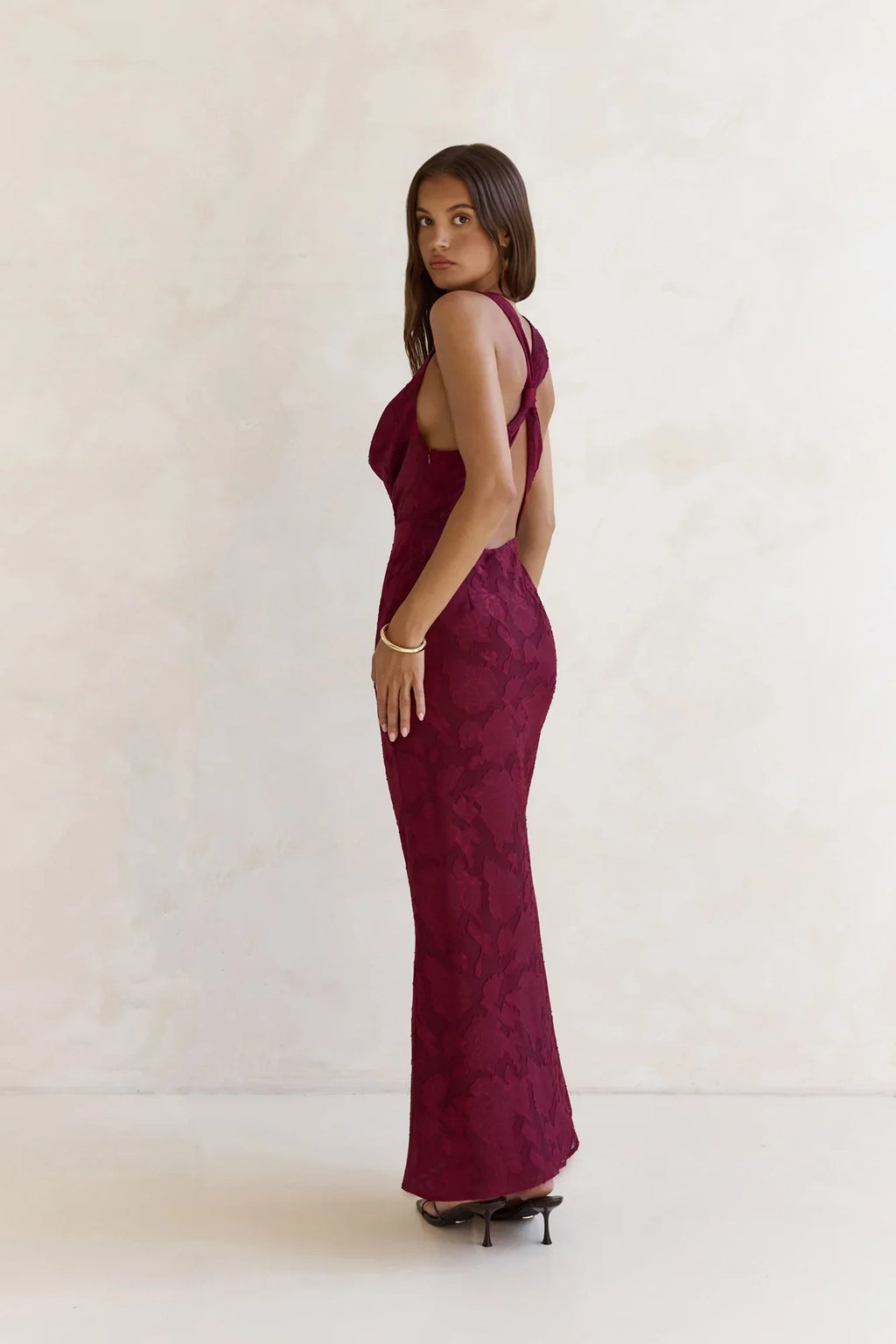Lasting Luxuries Maxi Dress Wine