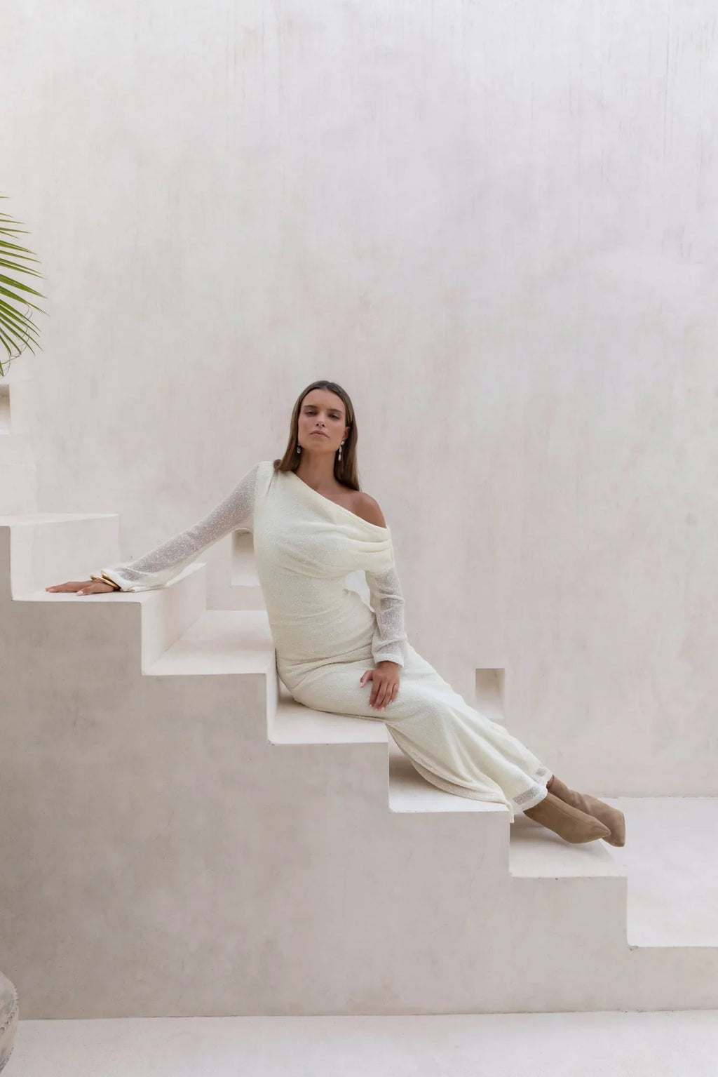 Cool Daze Long Sleeve Knit Maxi Dress Butter