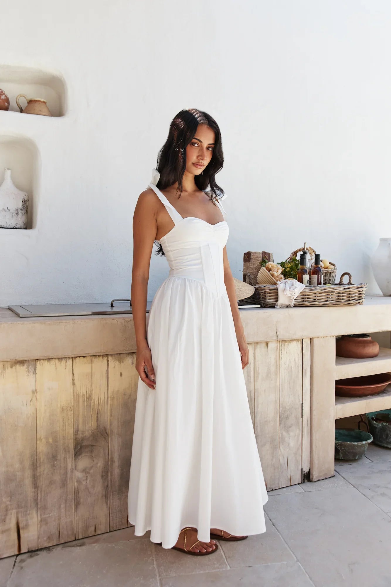December Dawn Midi Dress White