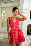 Sunset Picnic Mini Dress Pink
