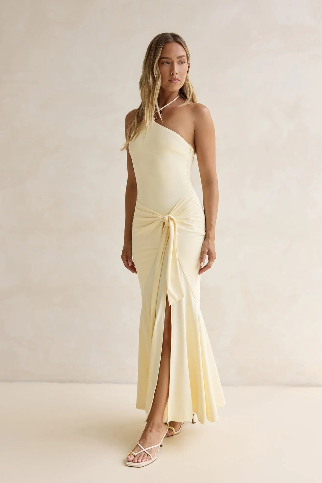 Crystal Sands Halter Maxi Dress Yellow