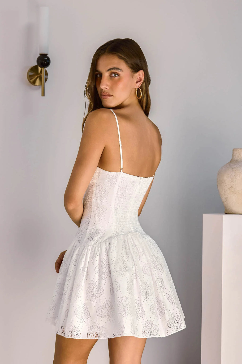 Love In Lights Mini Dress White
