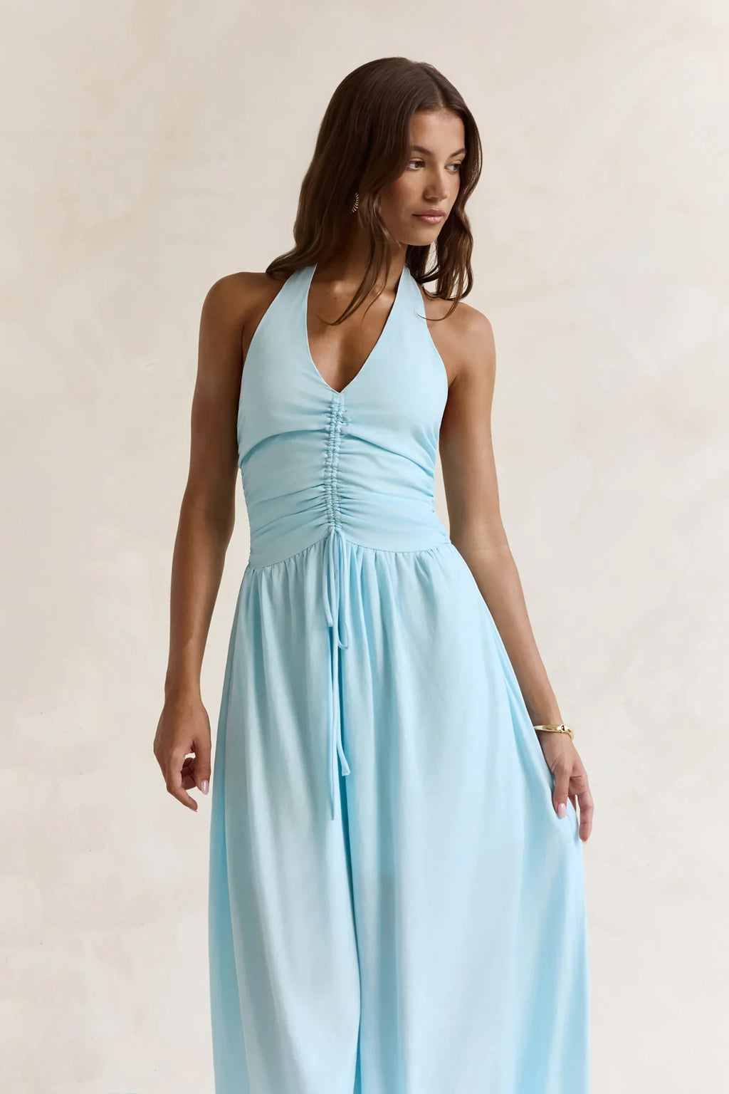 Heart Of Ours Halter Maxi Dress Blue