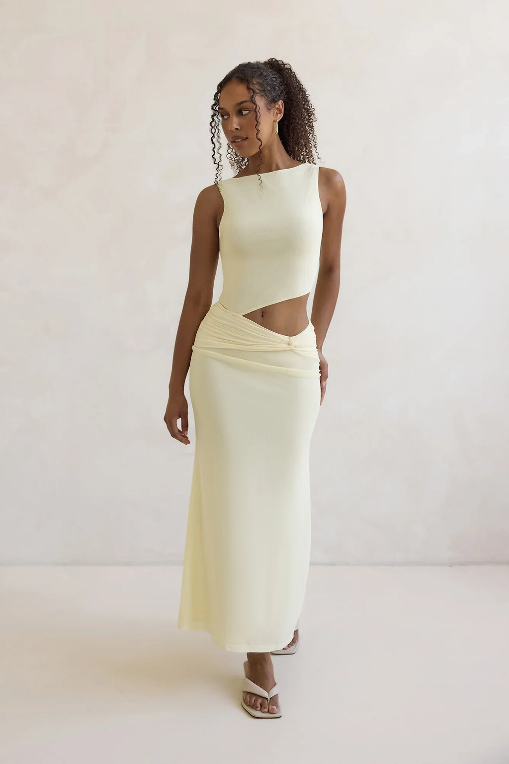 Over And Over Mesh Maxi Dress Yellow