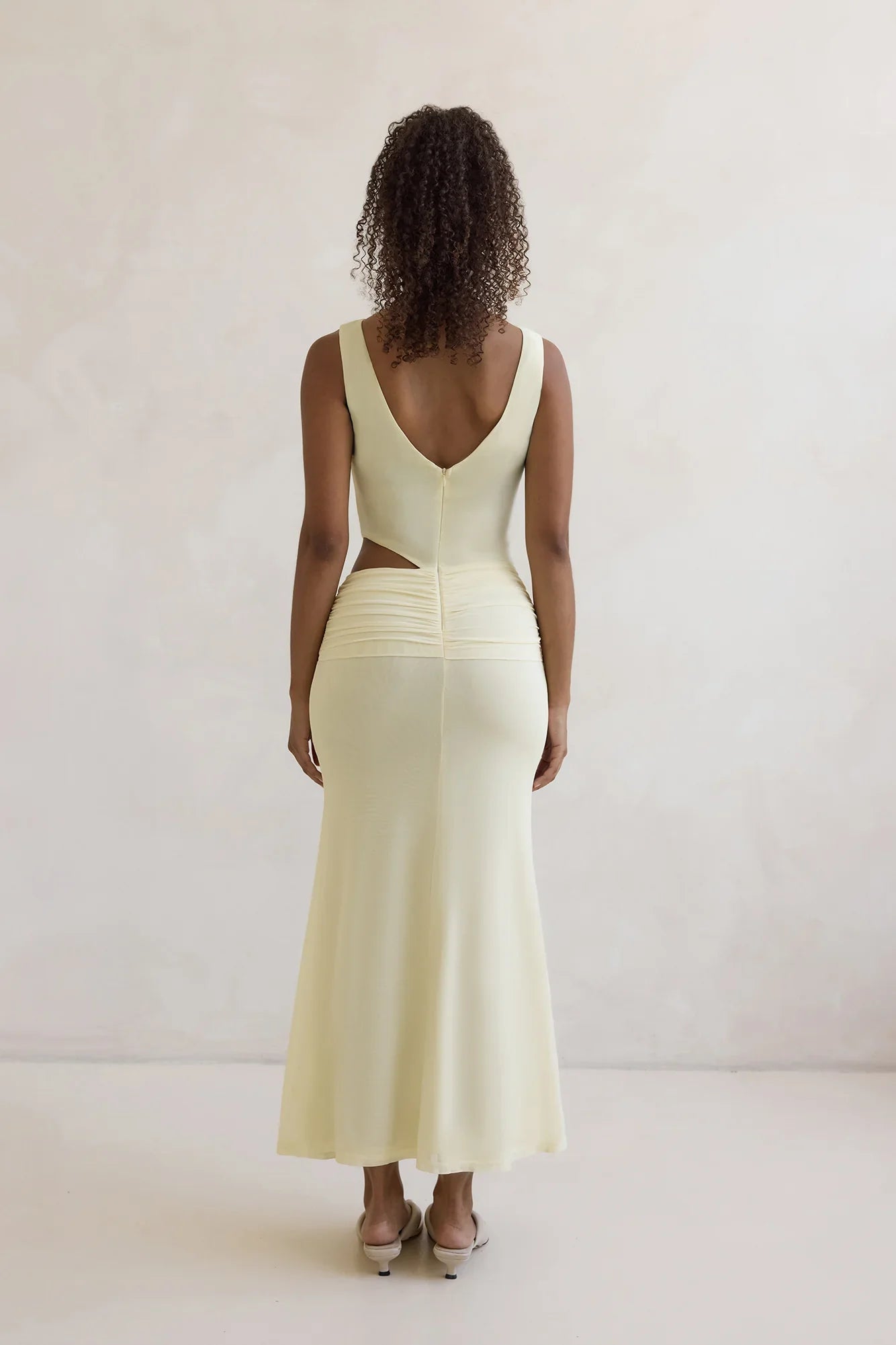 Over And Over Mesh Maxi Dress Yellow