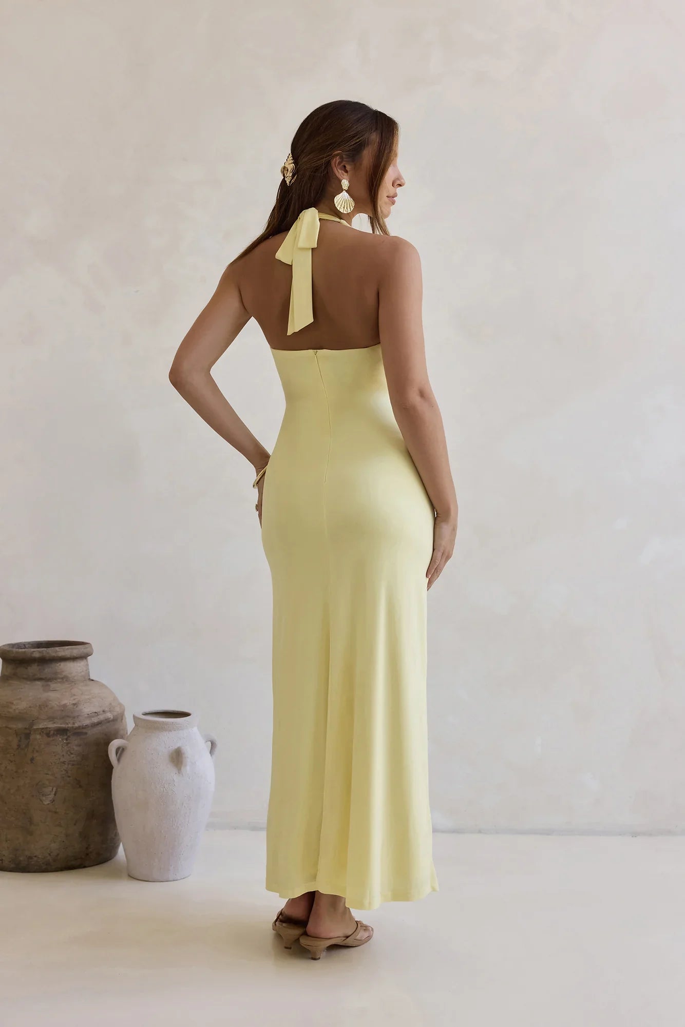 Everlasting Dream Halter Maxi Dress Yellow