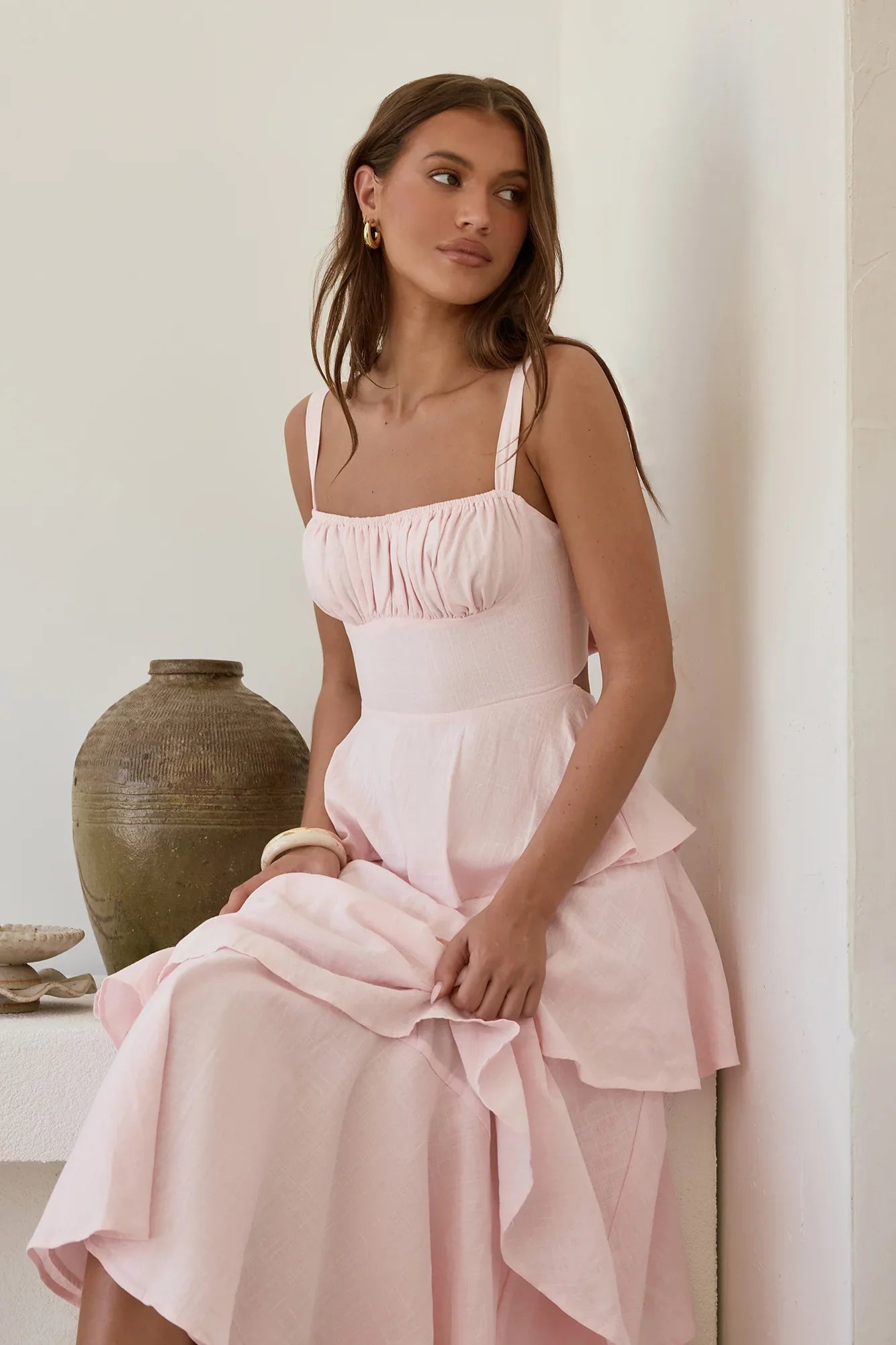 In Your Orbit Maxi Dress Pink